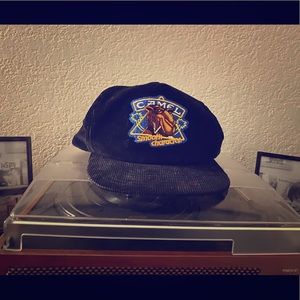 Vintage Camel Smooth Character Black hat Corduroy